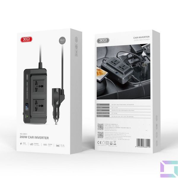 Автомобильный Инвертор XO CZ011 200W Черный 6920680838912 фото