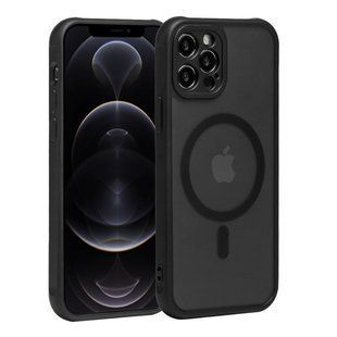 Чехол TPU+PC Anti Drop Full Camera with MagSafe для iPhone 12 Pro М'ята упаковка Black 2020000519409 фото