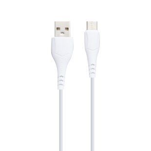 Кабель USB Borofone BX37 Wieldy Micro Бiлий 6931474720887 фото