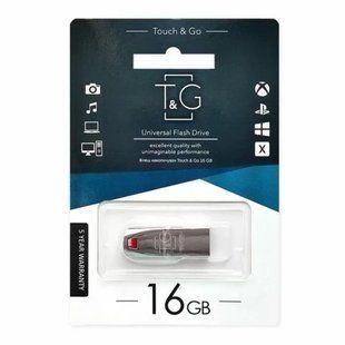 USB флеш-накопичувач T&G 16gb Chrome 115 Сталевий 4719303950092 фото