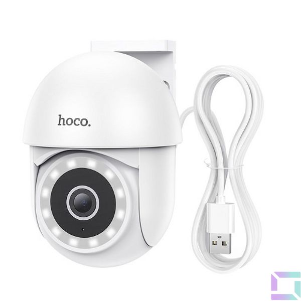 Смарт Камера Вулична Hoco D2 Wireless Колір Білий 6942007611688 фото