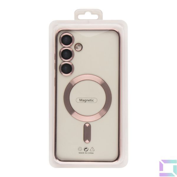 Чехол TPU Metallic Full Camera with Magsafe для Samsung Galaxy S24 5G (S921) Rose Gold 2020000401964 фото