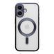 Чехол TPU Metallic Chrome Full Camera with Magsafe для iPhone 16 Chrome Dark Blue 2020000451372 фото