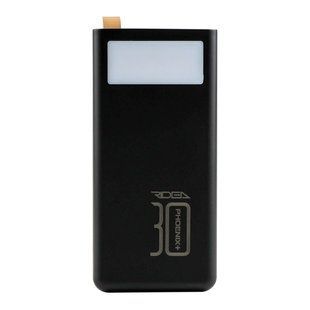 Power Bank Ridea RP-D30L+ Phoenix30+ PD/QC 3.0 20W digital display + lamp 30000 mAh Черный 6902013354047 фото