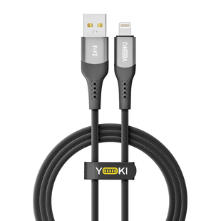 USB YOKI SOLID YK-SO15 Lightning 2.4A 1.2m Цвет Черный 6907858579242 фото