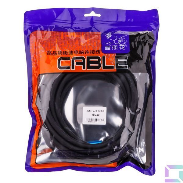 Cable HDMI- HDMI 2.0V 5m 4K Черный 2020000201571 фото