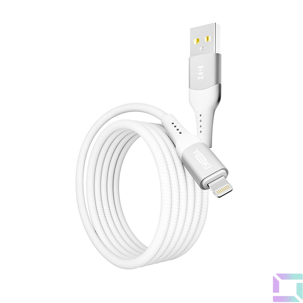 USB YOKI SOLID YK-SO15 Lightning 2.4A 1.2m Цвет Черный 6907858579242 фото