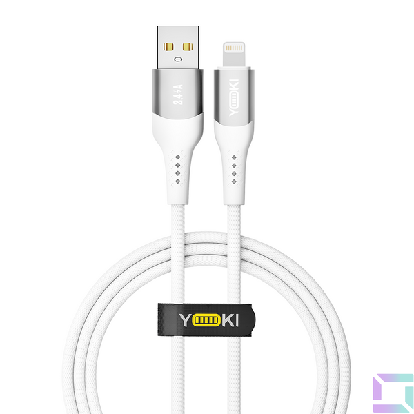 USB YOKI SOLID YK-SO15 Lightning 2.4A 1.2m Цвет Черный 6907858579242 фото