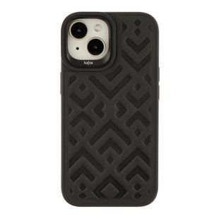 Чехол Kajsa Briquette Collection Rhombus для iPhone 15 Black 4894505170216 фото