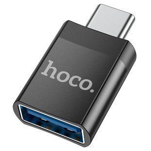 Перехідник Hoco UA17 Type-C male to USB female USB3.0 Чорний 6931474762016 фото