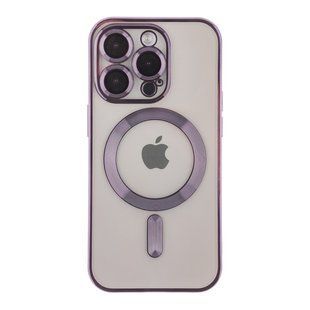 Чехол TPU Metallic Full Camera with Magsafe для iPhone 15 Pro Dark Purple 2020000370215 фото