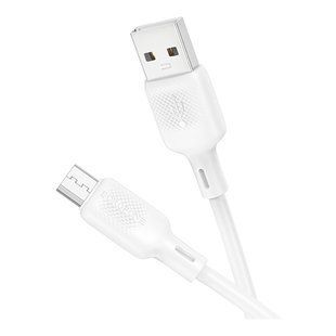 USB Borofone BX113 Silicone Micro 2.4A Белый 6941991115424 фото