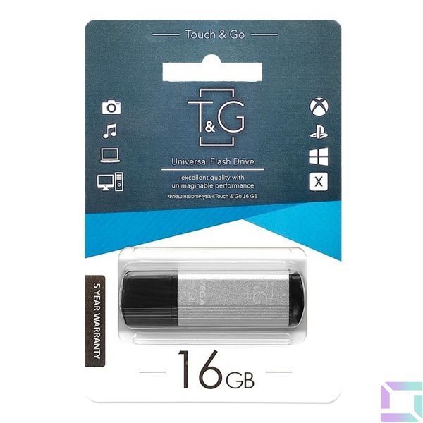 USB Flash Drive T&G 16gb Vega 121 Серый 4719303950306 фото