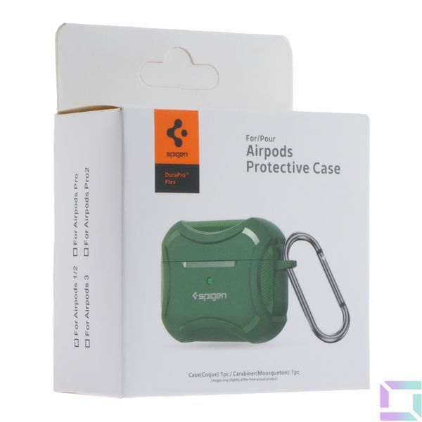 Футляр TPU Spigen DuraPro Flex with Hook для Airpods 3 Green 2020000438489 фото