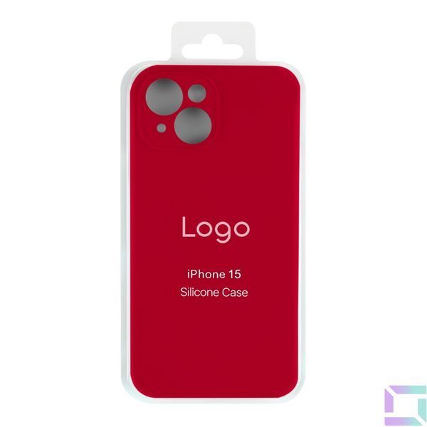 Чохол Silicone Case Full Size with Frame для iPhone 15 М'ята упаковка 56.Wine Red 2020000522034 фото
