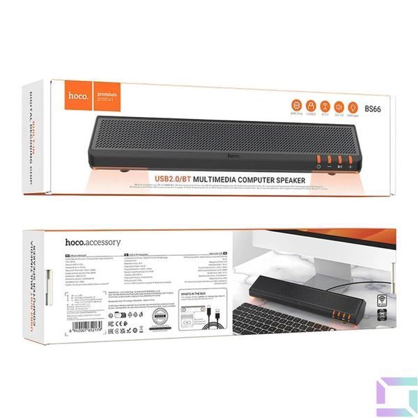 Комп'ютерні колонки Hoco BS66 Smooth USB2.0 Чорний 6942007652179 фото