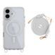 Чехол TPU+PC LanyardCase with MagSafe для iPhone 16 White 2020000476917 фото