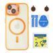 Чехол TPU+PC+Metal Stand Case with MagSafe and Camera Lenses для iPhone 15 Orange 2020000407614 фото