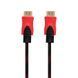 Кабель HDMI- HDMI 1.4V 5m (Тканинний провід) Чорно-Червоний 2000000530406 фото