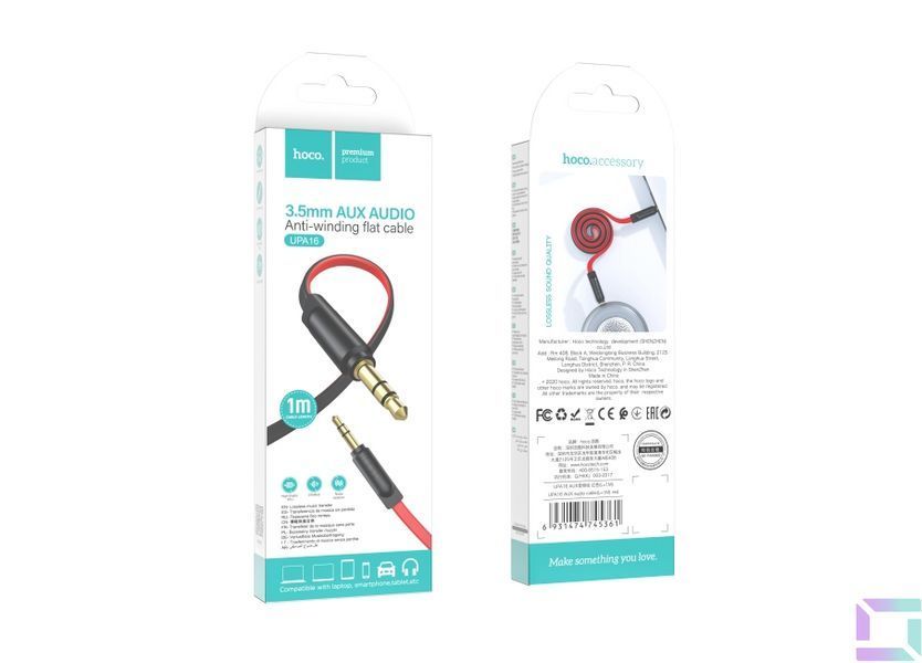 Aux Hoco UPA16 audio cable Красный 6931474745361 фото