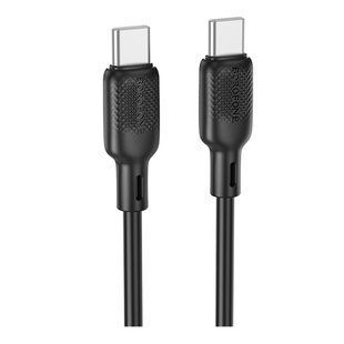 Кабель USB Borofone BX113 Silicone Type-C to Type-C 60W 2m Чорний 6941991115516 фото