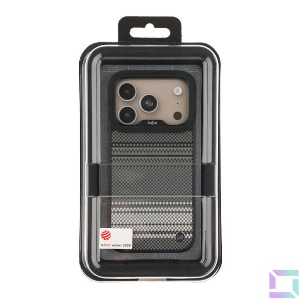 Чохол Kajsa Resort Collection Gradient Stripe with MagSafe для iPhone 18 Pro Max Carbon Black O-Ring 4894505315488 фото