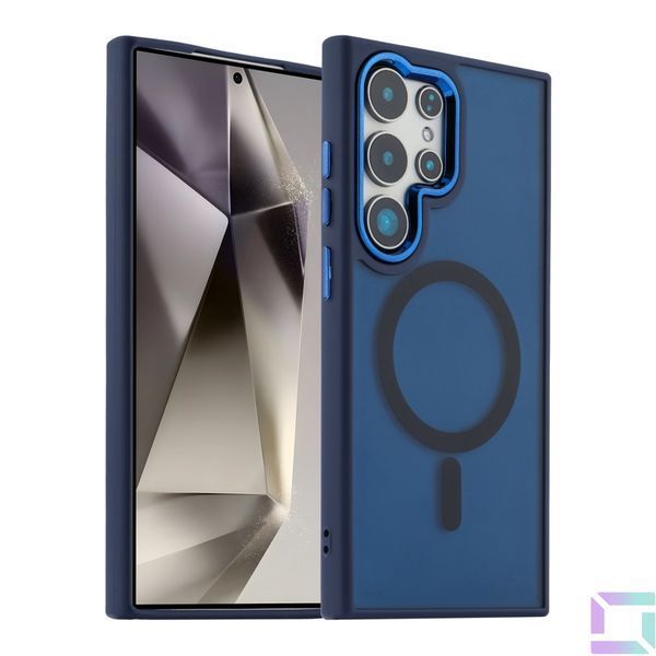 Чехол TPU+PC Space Magnetic Color with Magsafe для Samsung Galaxy S24 Ultra 5G (S928) Black 2020000436881 фото