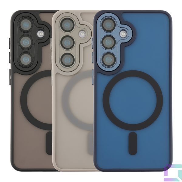 Чехол TPU+PC Magnetic Matte Camera Lens with Magsafe для Samsung Galaxy S24 5G (S921) Black 2020000437284 фото
