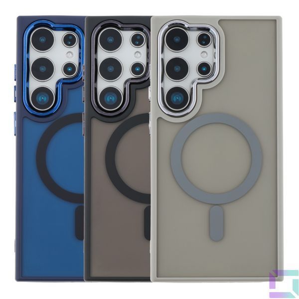 Чехол TPU+PC Space Magnetic Color with Magsafe для Samsung Galaxy S24 Ultra 5G (S928) Black 2020000436881 фото