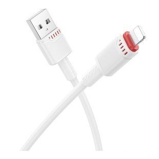 Кабель USB Borofone BX110 Lightning 2.4A Білий 6941991120718 фото