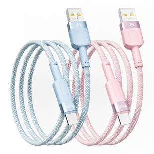 Кабель USB Ridea RC-CP43 ColorPro Type-C 3A 1.2m Рожевий 6908014700005 фото