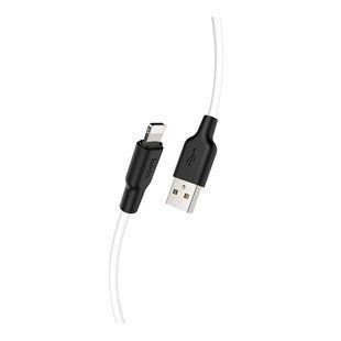 Кабель USB Hoco X21 Plus Silicone Lightning Чорно-Білий 6931474711816 фото