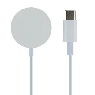 Бездротовий Зарядний Пристрій For IP Watch Magnetic USB-C 1:1 Бiлий 1901989035252 фото