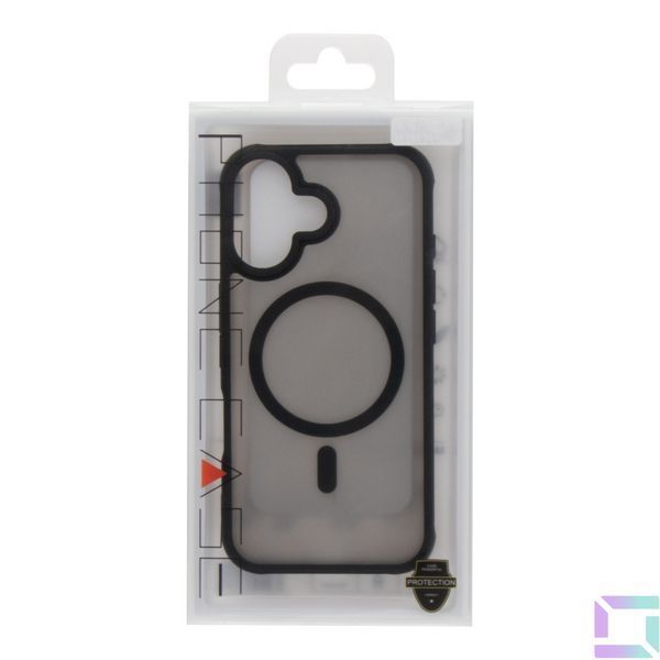 Чехол TPU+PC Anti Drop with MagSafe для iPhone 16 Black 2020000419921 фото