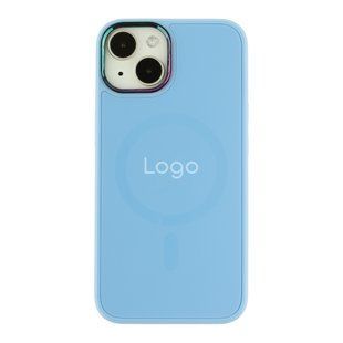Чехол AG-Glass Chrome Camera with Magsafe для iPhone 14 Blue 2020000341666 фото