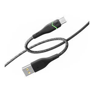 Кабель USB Ridea RC-RL15 RGB Light Type-C 3A 1.2m Чорний 6908014700074 фото