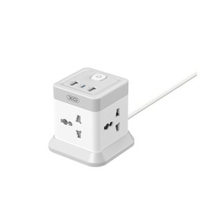 Сетевой Удлинитель XO WL20 20W Square Socket 4AC +USB-A+1USB-C PD/QC 2m Цвет Белый 6920680846054 фото