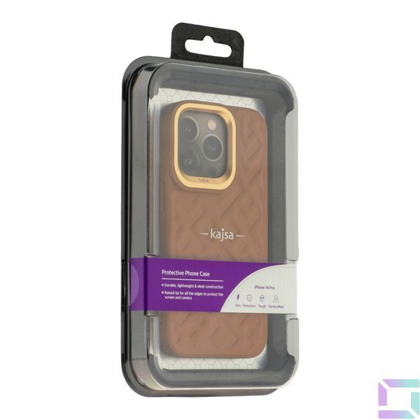 Чохол Kajsa Briquette Collection Rhombus для iPhone 14 Pro Black 4894505118799 фото