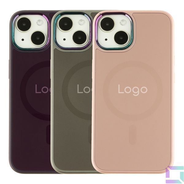 Чохол AG-Glass Chrome Camera with Magsafe для iPhone 14 Blue 2020000341666 фото