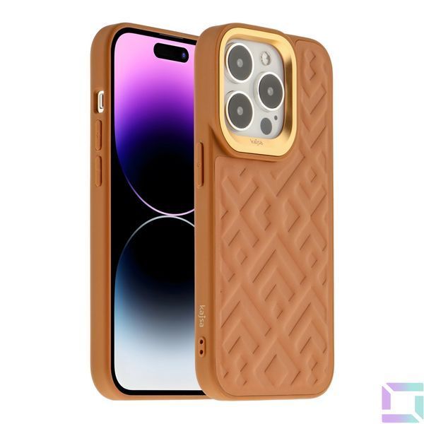 Чохол Kajsa Briquette Collection Rhombus для iPhone 14 Pro Black 4894505118799 фото