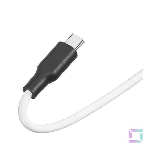 Кабель USB Ridea RC-AI21 AirSiliconePro Type-C 3A Біло-Чорний 6908013800072 фото