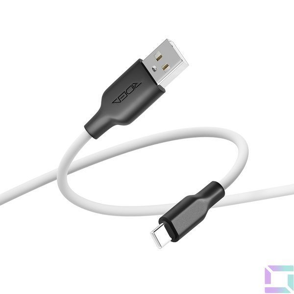 Кабель USB Ridea RC-AI21 AirSiliconePro Type-C 3A Біло-Чорний 6908013800072 фото