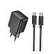 Мережевий Зарядний Пристрій Hoco CS24A 1USB-C PD/QC 25W+Type-C to Type-C Чорний 6942007639774 фото 1