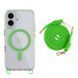 Чехол TPU+PC LanyardCase with MagSafe для iPhone 16 Fluorescent Green 2020000476962 фото