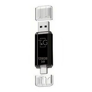 USB Flash Drive 3.0 T&G 128gb USB/Type C 009 Чорний 4719303953611 фото