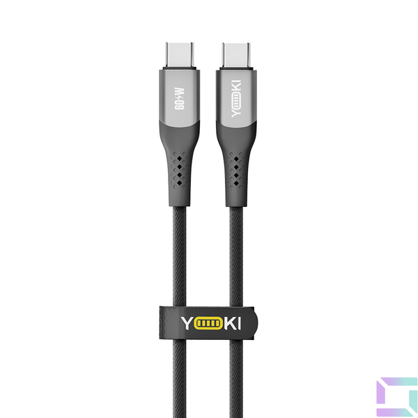 USB YOKI SOLID YK-SO15 Type-C to Type-C 60W 0.25m Цвет Черный 6907858579341 фото