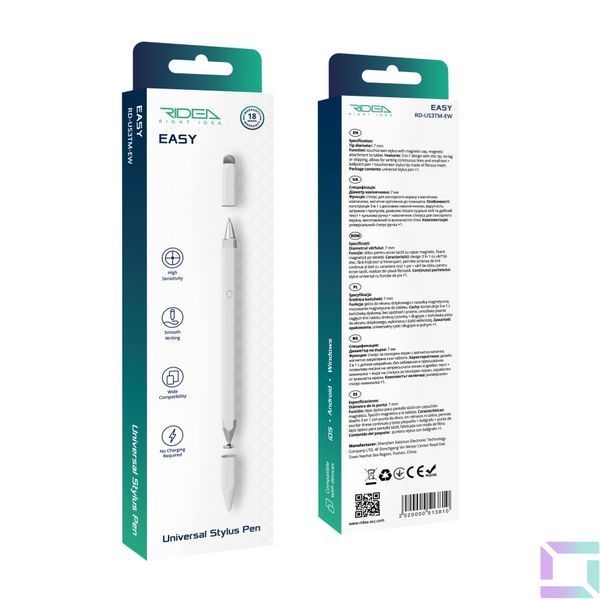 Стилус Ridea Easy Universal Stylus Pen Белый 2020000513810 фото