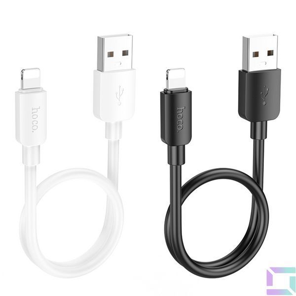 Кабель USB Hoco X96 Lightning 2.4A 0.25m Бiлий 6942007609395 фото