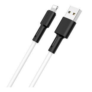 Кабель USB Borofone BX31 Silicone Lightning Білий 6931474710369 фото