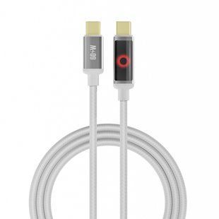 USB YOKI SM33 SMART PULSE Type-C to Type-C 60W 1.2m Белый 6987455001759 фото